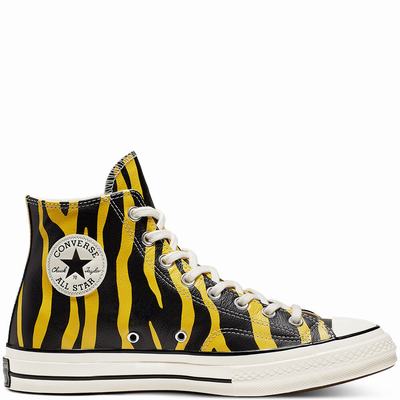 Converse Unisex Leather Archive Prints Chuck 70 - Naisten Matalavartiset Tennarit - Keltainen/Mustat